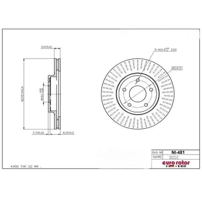 ULTRA - NI481 - Front Disc Brake Rotor pa1