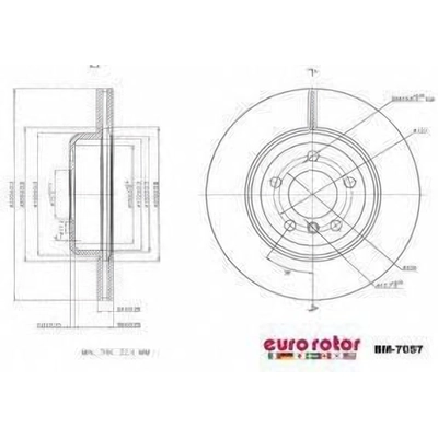 Front Disc Brake Rotor by ULTRA - BM7057 pa1