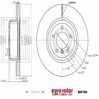 Front Disc Brake Rotor by ULTRA - BM784 pa1