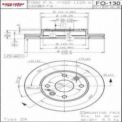 Front Disc Brake Rotor by ULTRA - FO130 pa7