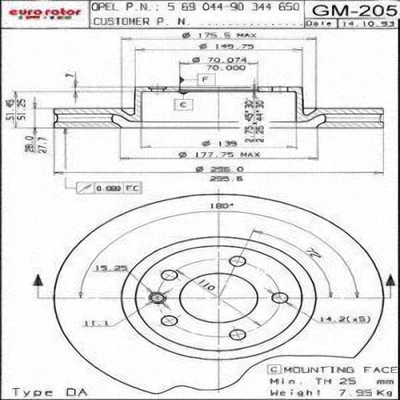 Front Disc Brake Rotor by ULTRA - GM205 pa8