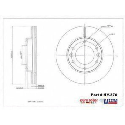 Front Disc Brake Rotor by ULTRA - HY370 pa1