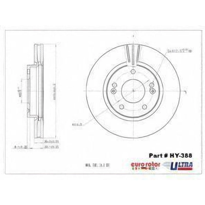 Front Disc Brake Rotor by ULTRA - HY388 pa1
