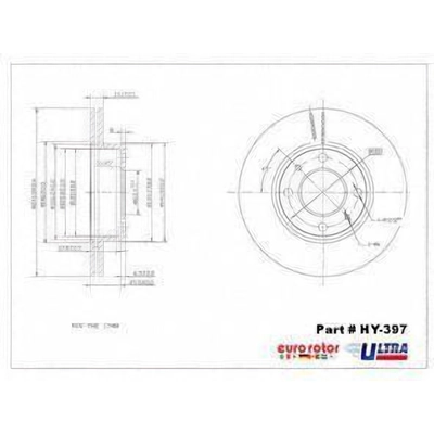 Front Disc Brake Rotor by ULTRA - HY397 pa1