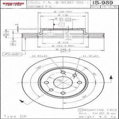 Front Disc Brake Rotor by ULTRA - IS989 pa2