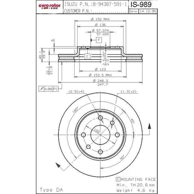 Front Disc Brake Rotor by ULTRA - IS989 pa4