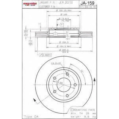 Front Disc Brake Rotor by ULTRA - JA159 pa1
