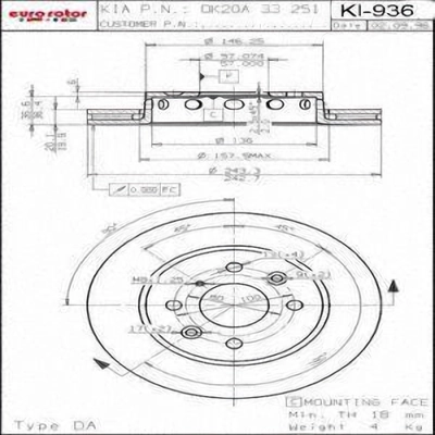 Disque de frein à disque avant by ULTRA - KI936 pa7