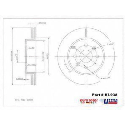 Front Disc Brake Rotor by ULTRA - KI938 pa1