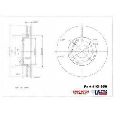Front Disc Brake Rotor by ULTRA - KI950 pa1