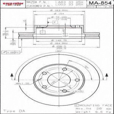 Disque de frein à disque avant by ULTRA - MA854 pa2