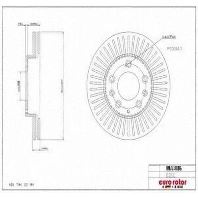 Front Disc Brake Rotor by ULTRA - MA886 pa8