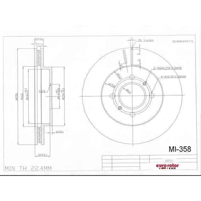 Front Disc Brake Rotor by ULTRA - MI358 pa4