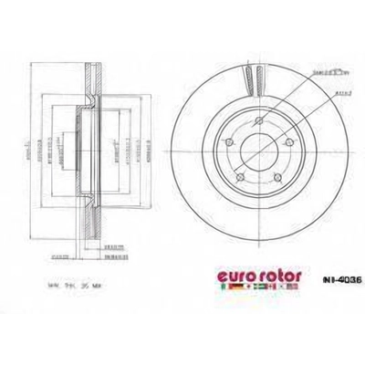 Front Disc Brake Rotor by ULTRA - NI4036 pa1