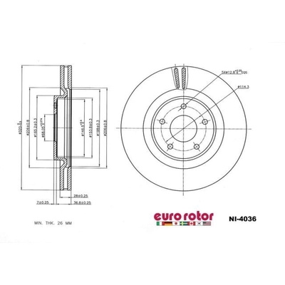 Front Disc Brake Rotor by ULTRA - NI4036 pa2