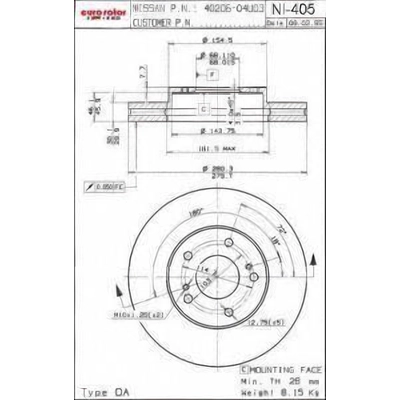 Front Disc Brake Rotor by ULTRA - NI405 pa1