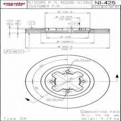 Front Disc Brake Rotor by ULTRA - NI425 pa8