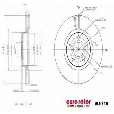 Disque de frein à disque avant par ULTRA - SU719 pa1