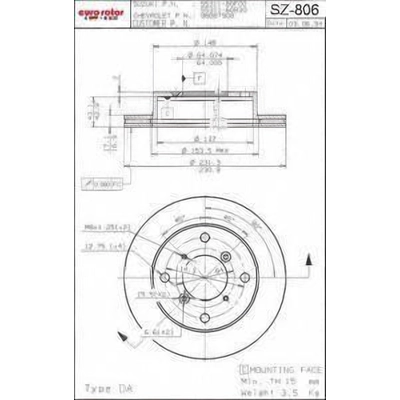 Front Disc Brake Rotor by ULTRA - SZ806 pa1