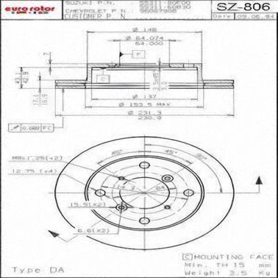 Front Disc Brake Rotor by ULTRA - SZ806 pa2