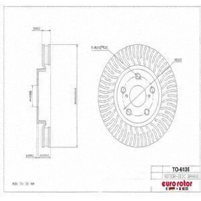 Front Disc Brake Rotor by ULTRA - TO6126 pa7