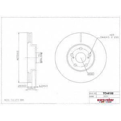 Front Disc Brake Rotor by ULTRA - TO6150 pa1