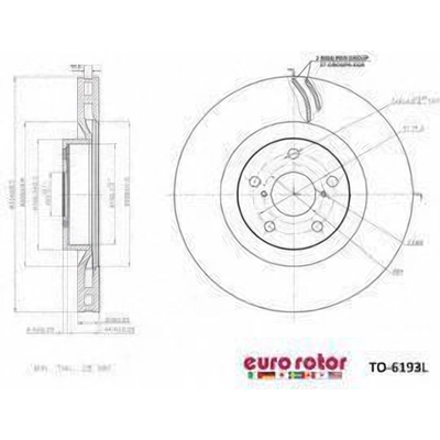 Front Disc Brake Rotor by ULTRA - TO6193L pa1