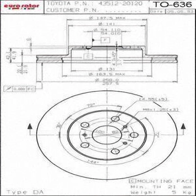 Front Disc Brake Rotor by ULTRA - TO636 pa8