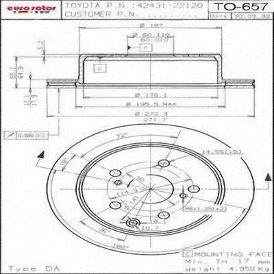 Disque de frein � disque avant by ULTRA - TO657 pa2