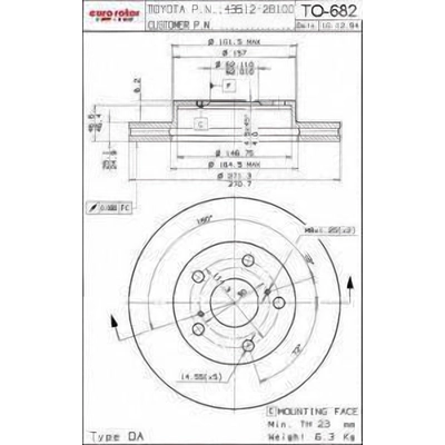 Front Disc Brake Rotor by ULTRA - TO682 pa1