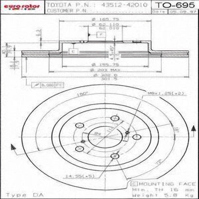 Front Disc Brake Rotor by ULTRA - TO695 pa8