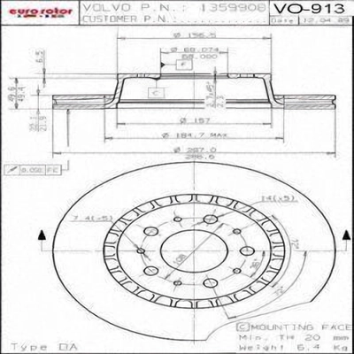 Front Disc Brake Rotor by ULTRA - VO913 pa8