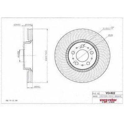 Front Disc Brake Rotor by ULTRA - VO922 pa1