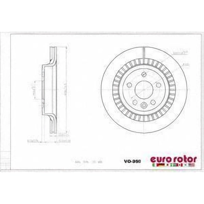 Front Disc Brake Rotor by ULTRA - VO950 pa2