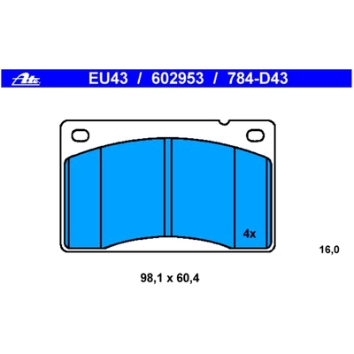 Plaquette de frein avant de ATE - 602953 pa3