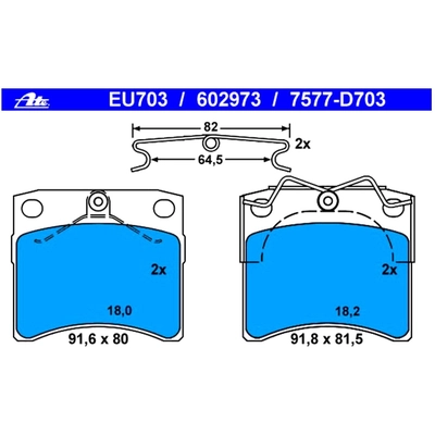 Front Disc Pads by ATE - 602973 pa2