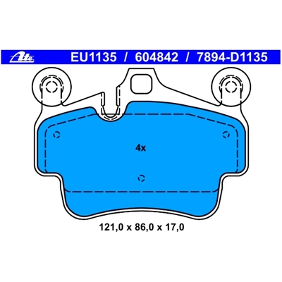 Front Disc Pads by ATE - 604842 pa2