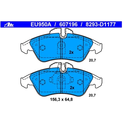 Front Disc Pads by ATE - 607196 pa2