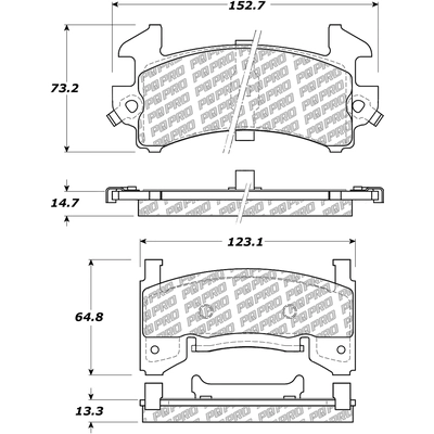 Front Disc Pads by CENTRIC PARTS - 500.01540 pa1