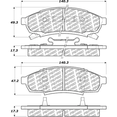 Front Disc Pads by CENTRIC PARTS - 500.03760 pa1