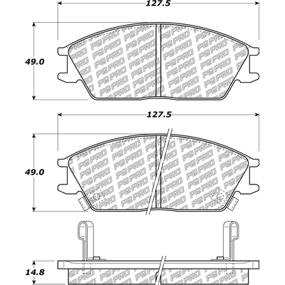 Front Disc Pads by CENTRIC PARTS - 500.04400 pa1