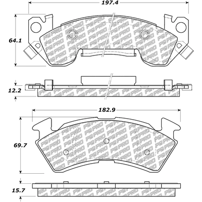 Front Disc Pads by CENTRIC PARTS - 500.06140 pa6