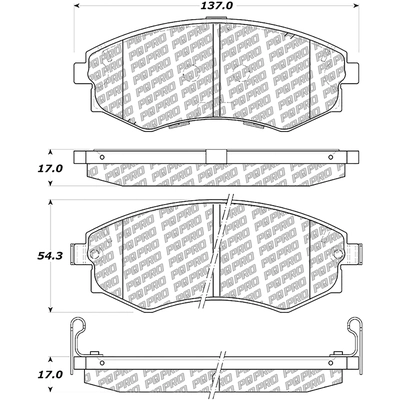 Front Disc Pads by CENTRIC PARTS - 500.07001 pa3