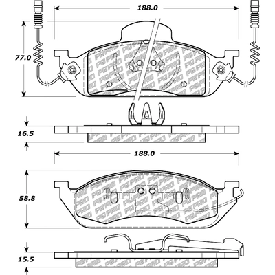 Front Disc Pads by CENTRIC PARTS - 500.07600 pa3