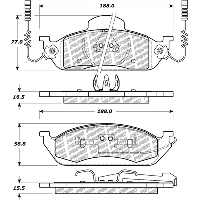 Front Disc Pads by CENTRIC PARTS - 500.07600 pa7