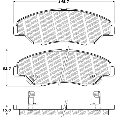 Front Disc Pads by CENTRIC PARTS - 500.07740 pa6