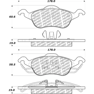 Front Disc Pads by CENTRIC PARTS - 500.08160 pa1