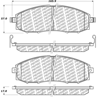 Front Disc Pads by CENTRIC PARTS - 500.08300 pa10