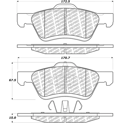 Front Disc Pads by CENTRIC PARTS - 500.10471 pa1