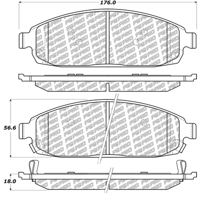 Front Disc Pads by CENTRIC PARTS - 500.10800 pa3